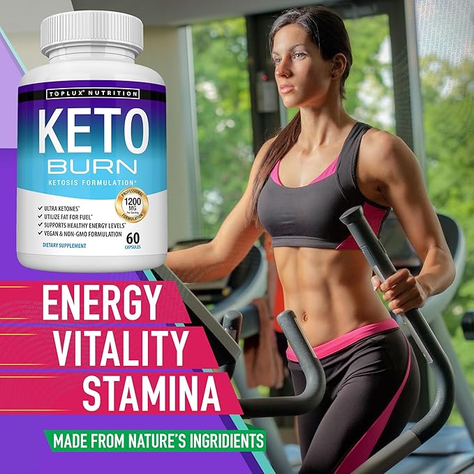 Keto Burn – Advanced Ketosis Support Formula | 1200mg | 60 Capsules