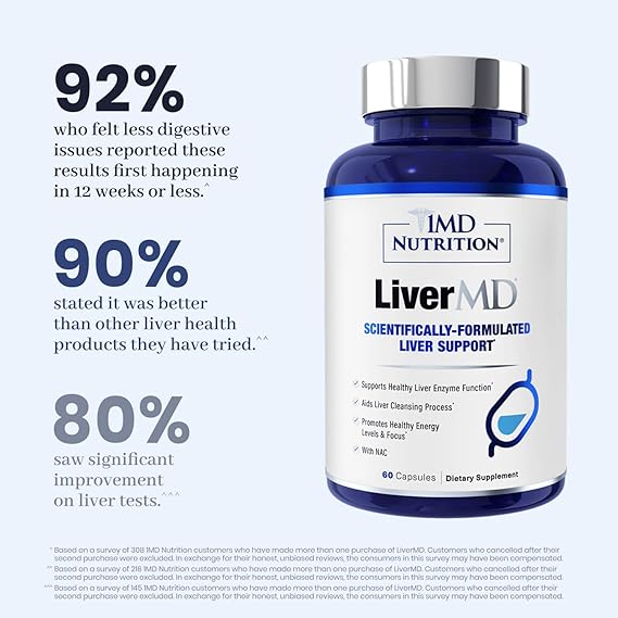 1MD Nutrition LiverMD – Advanced Liver Support Supplement (60 Capsules)