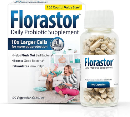 Florastor Probiotic 250mg Daily Probiotic Dietary Supplement
