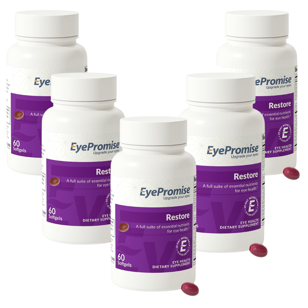 EyePromise Restore Aging Eye Health Supplements – 60 Softgels | Omega-3, Lutein &amp; Zeaxanthin for Vision Support