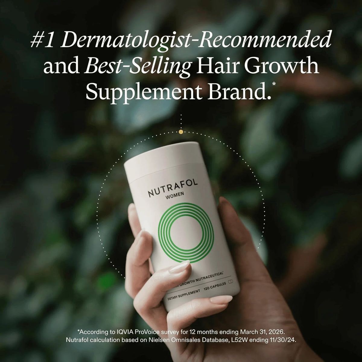 Nutrafol Women Hair Growth Supplements Ages 18-44 – Vegan 1-Month Bottle for Thicker, Healthier-Looking Hair