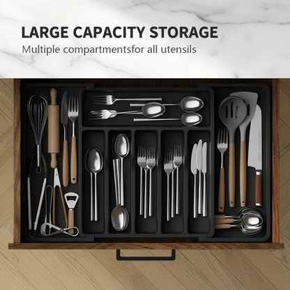 Expandable Kitchen Cutlery Organizer – Maximize Drawer Space & Keep Every Utensil Organized