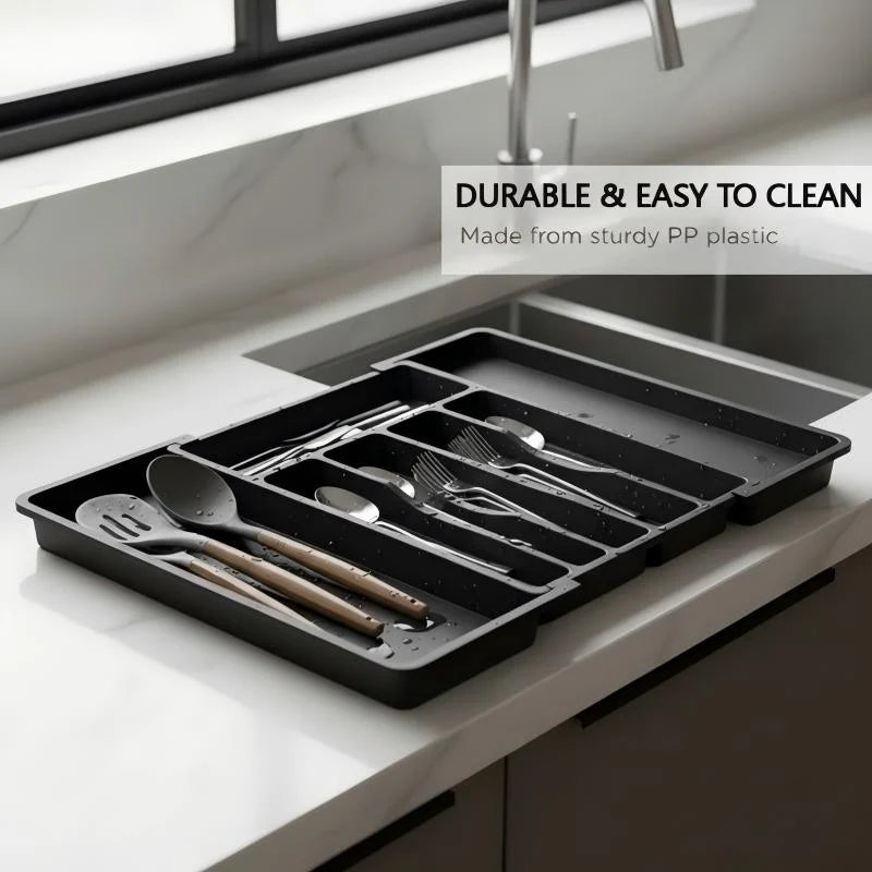 Expandable Kitchen Cutlery Organizer – Maximize Drawer Space & Keep Every Utensil Organized