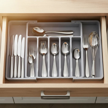 Expandable Kitchen Cutlery Organizer – Maximize Drawer Space & Keep Every Utensil Organized